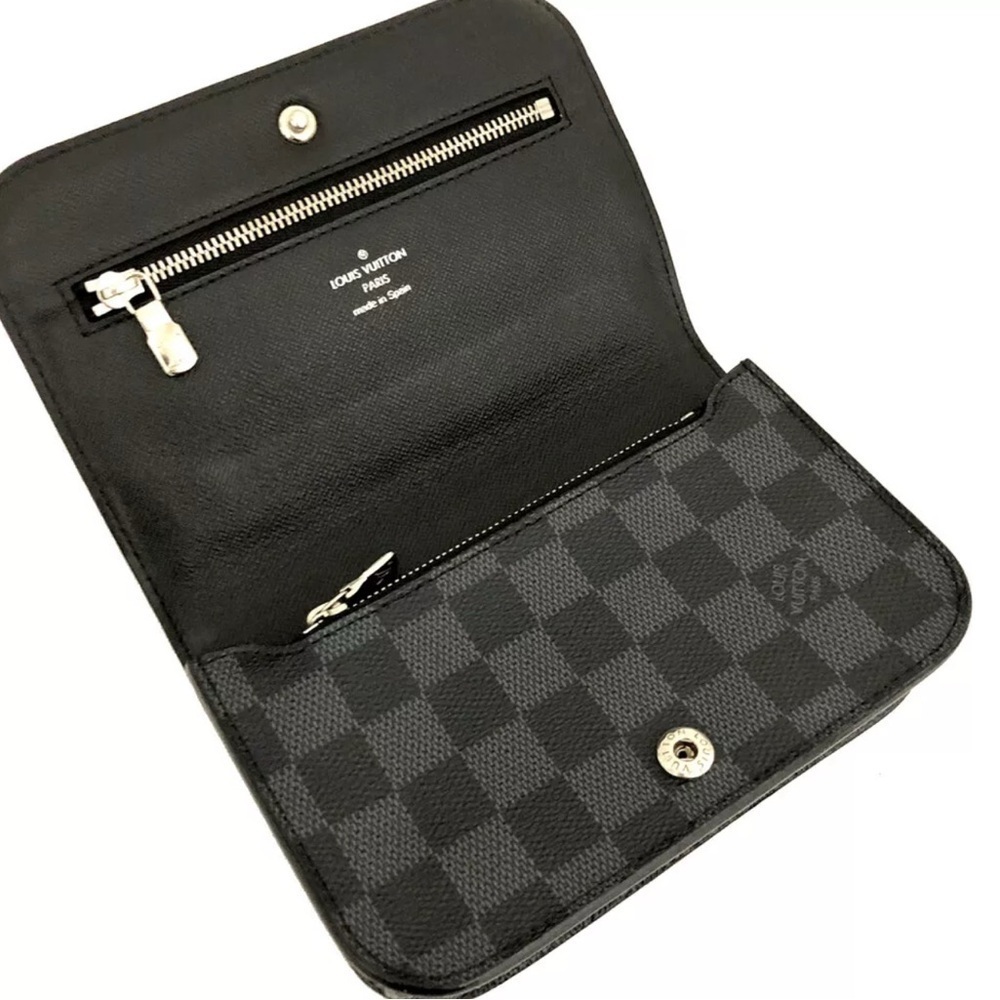 💎Louis Vuitton Damier Graphite Ceinture Pochette Om Belt Pouch💎 - Picture 5 of 8